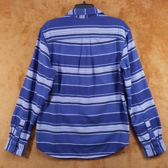 THE NORTH FACE Shirt Mens Small Blue Stripe Button Up Flannel ARROYO $90 - Picture 4 of 8
